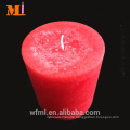 Selected Material 100% Paraffin Charming Color Pillar Candle Dark Red Wholesale Supplier